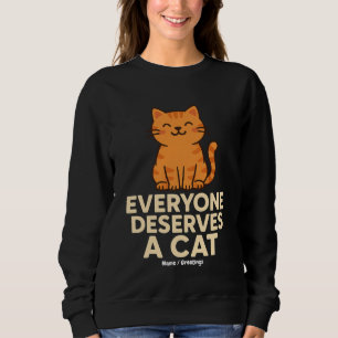Sudadera Todos merecen un gato Naranja lindo tabby amor por