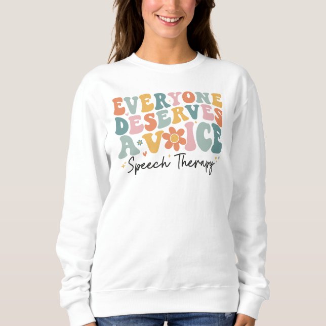 Sudadera Todos Merecen Un Terapia De Voz Groovy (Anverso)