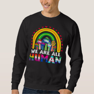 Sudadera Todos Somos Ally Del Orgullo Humano Bandera Arcoir