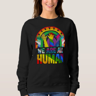 Sudadera Todos Somos Ally Del Orgullo Humano Rainbow Lgbtq