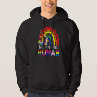 Sudadera Todos Somos Ally Del Orgullo Humano Rainbow Ribbon
