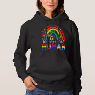 Sudadera Todos Somos Ally Del Orgullo Humano Rainbow Ribbon