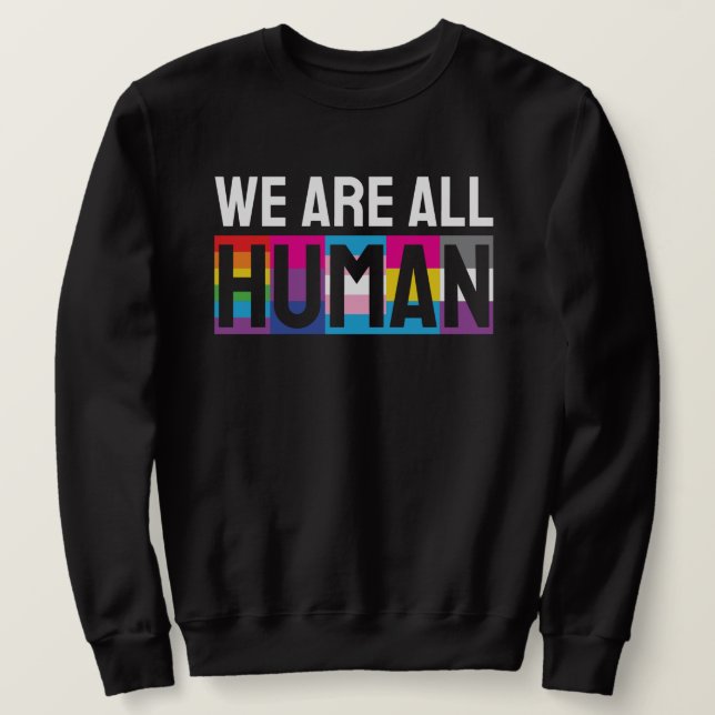 Sudadera Todos somos LGBTQIA+ (Anverso del diseño)