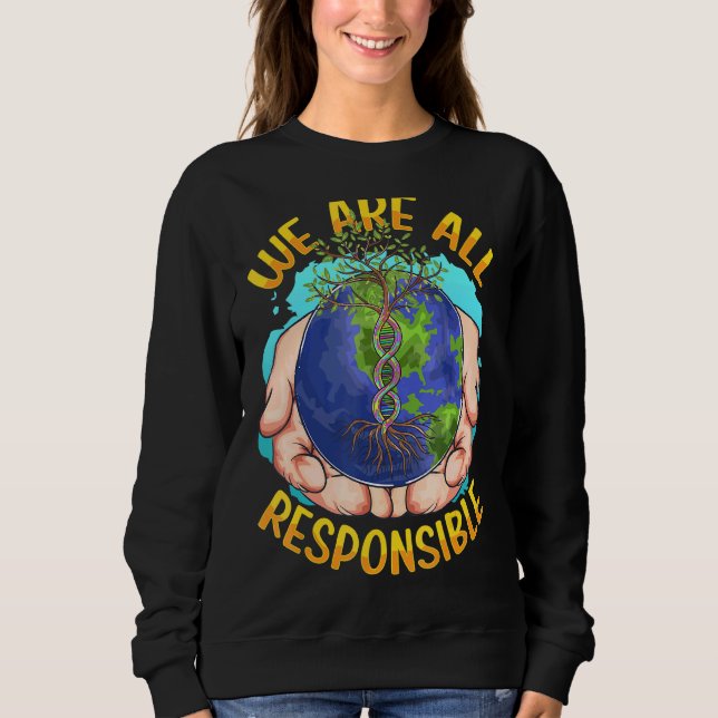 Sudadera Todos somos responsables del cambio climático (Anverso)