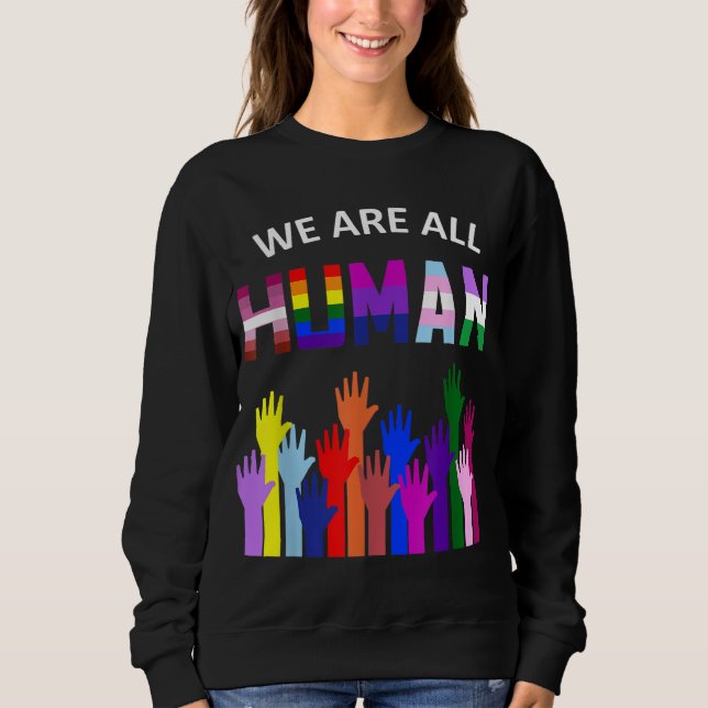 Sudadera Todos somos un regalo de aliado del orgullo gay po (Anverso)