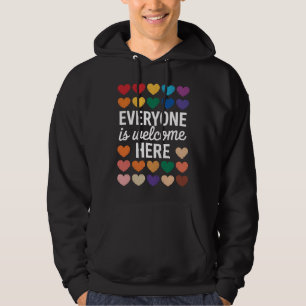 Sudadera Todos son bienvenidos aquí LGBTQ