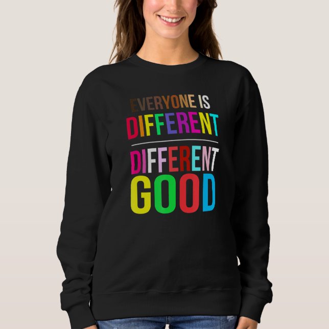 Sudadera Todos son diferentes, buen orgullo LGBT (Anverso)