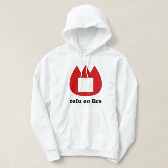 Sudadera 📛 tofu en llamas (Diseño del anverso)