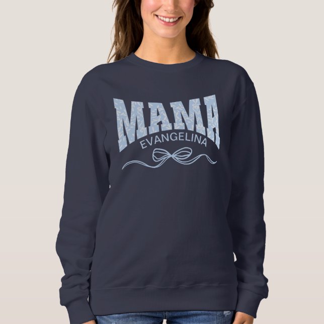 Sudadera Toile azul personalizado de Coquette MAMA (Anverso)