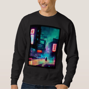 Sudadera Tokio Cyberpunks Retro lo-fi indie Japón de ambien