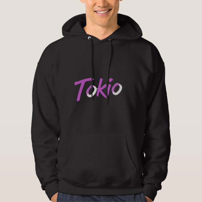 Sudadera Tokio morado y blanco (Anverso)