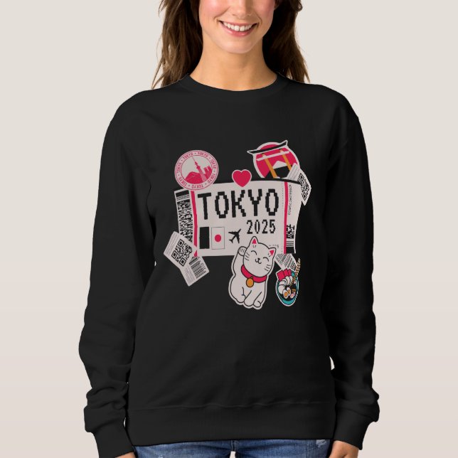 Sudadera Tokyo Urlaub Flugticket Tokyo 2025 (Anverso)