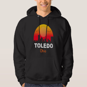 Sudadera Toledo Ohio Atardecer Vintage Retro Ciudad Estado