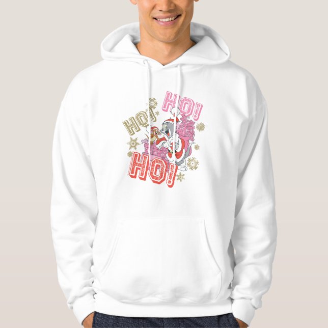 Sudadera Tom and Jerry "Ho! Ho! Ho!" Santa Gift Delivery (Anverso)