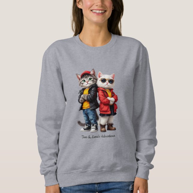 Sudadera Tom & Luna’s Adventures – Cool Cats Sweatshirt (Anverso)
