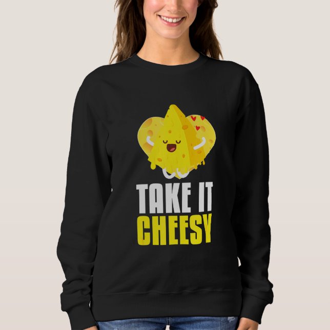 Sudadera Tómalo Alegre Leche Comida Queso Leche Cocina Lech (Anverso)