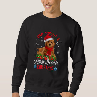 Sudadera Tómate Un Navidad De Doodle De Feliz Goldendoodl
