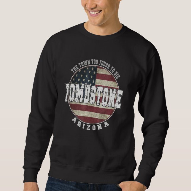 Sudadera Tombstone Arizona  Vintage American flag (Anverso)