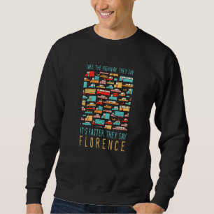 Sudadera Tome la Autopista Florence Traffic Italy Rush Hour