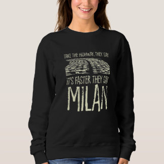 Sudadera Tome La Autopista Milán Trip Italia Tráfico De Via