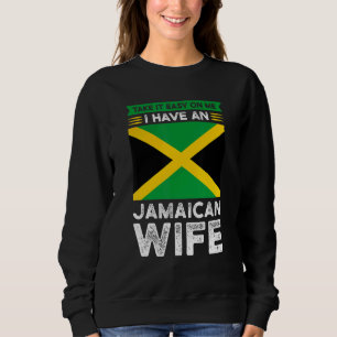 Sudadera Tómese la calma con mi esposa jamaiquina Jamaica