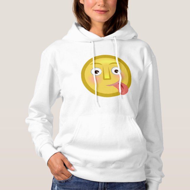 Sudadera Tongue Out Emoji Funny Goofy Face (Anverso)