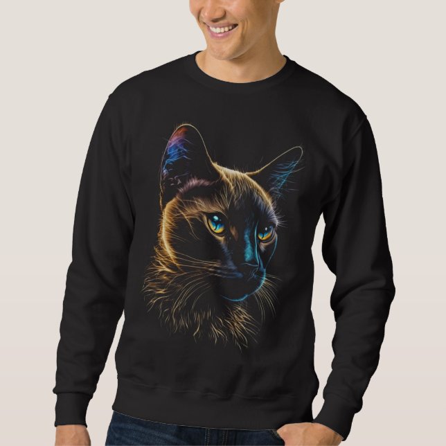 Sudadera Tonkinese  Colorful graphic Cat Dad Mom Men Women (Anverso)