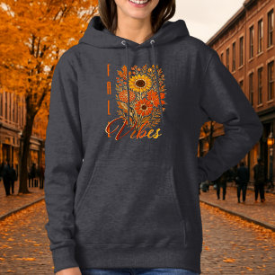 Sudadera Tono Floral de Otoño - Tipografía Moderna delinead