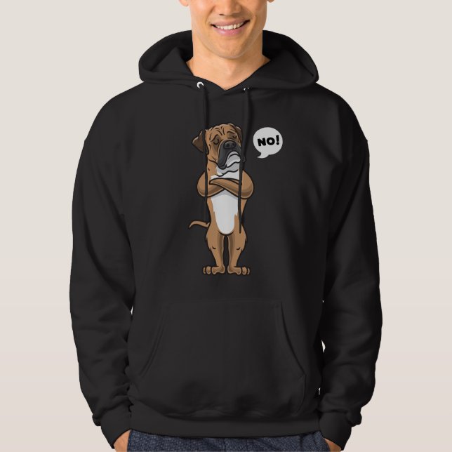 Sudadera Tonto bulldog continental Perro divertido (Anverso)
