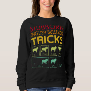Sudadera Tonto inglés Bulldog Tricks Vintage