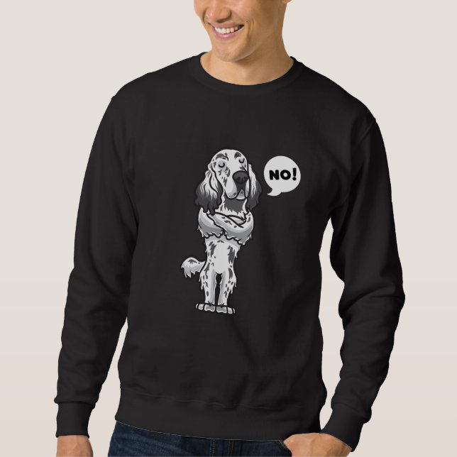 Sudadera Tonto inglés Setter Dog divertido (Anverso)