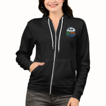 Too Cool for Rain Fun Cloud Cartoon Zip-Up Hoodie