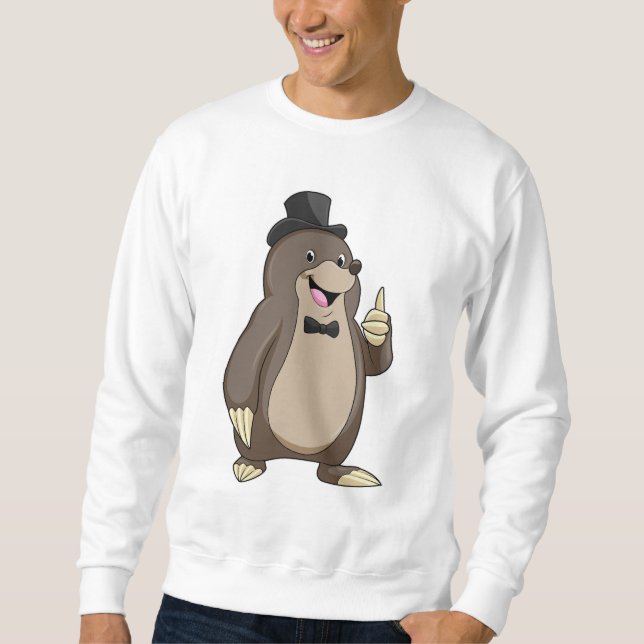 Sudadera Topo como novio con corbata (Anverso)