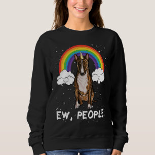Sudadera Torito Miniatura Bull Terrier Unicornio Arcoíris E