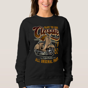 Sudadera Torneo de Autobús Clásico Moped Rider Cumpleaños 1