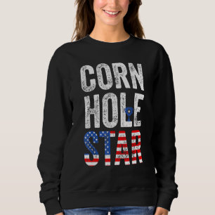 Sudadera Torneo De Bolsa De La Estrella De Cornhole Estados