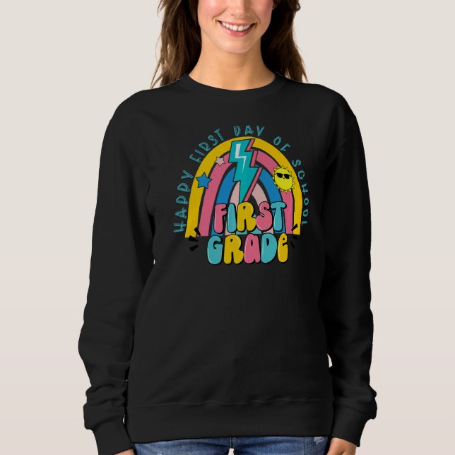 Sudadera Tornillo de la luz del arcoiris de primer grado fe (Anverso)
