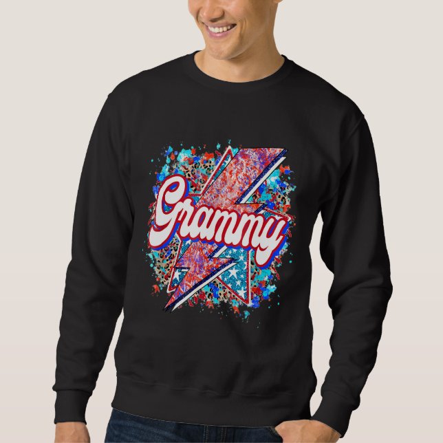 Sudadera Tornillo de raya de leopardo de Estados Unidos Gra (Anverso)