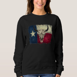 Sudadera Toro Calavera molesto, patriotas de bandera de Tex