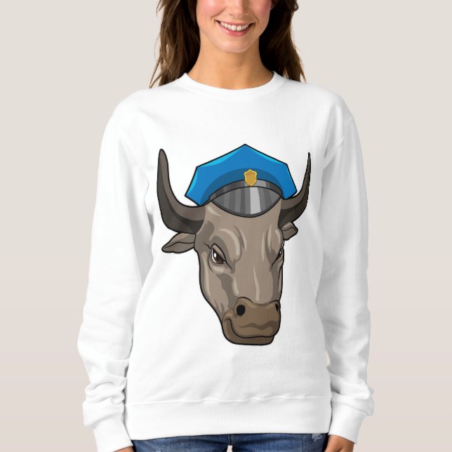 Sudadera Toro como policía (Anverso)
