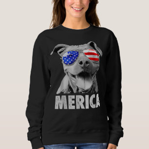 Sudadera Toro De Pit 4 De Julio Merica Hombres Bandera Esta