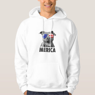 Sudadera Toro de pozo 4 de julio Merica Hombres Bandera Est