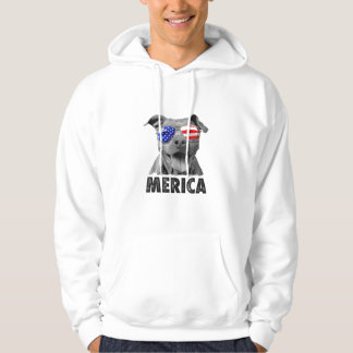 Sudadera Toro de pozo 4 de julio Merica Hombres Bandera Est