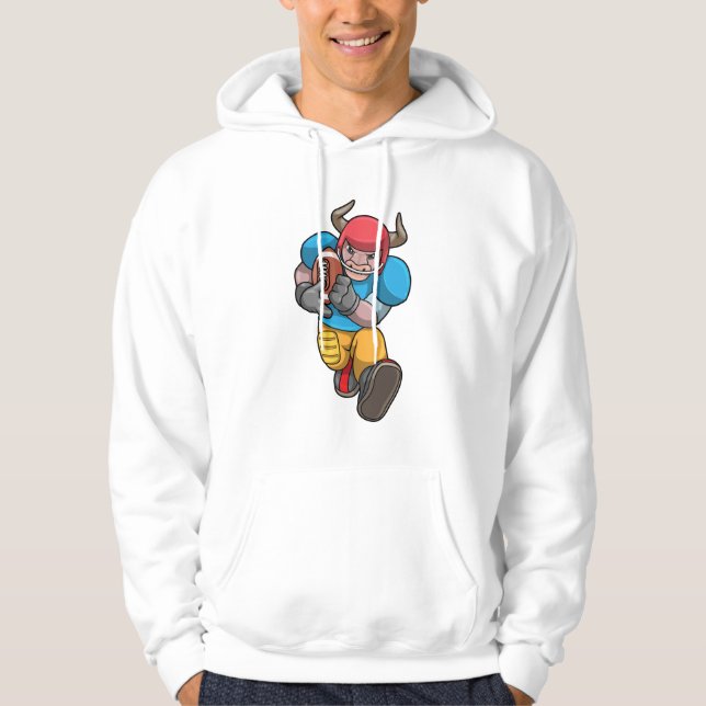 Sudadera Toro en deportes con fútbol y casco (Anverso)