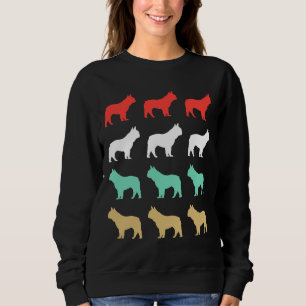 Sudadera Toro francés de estilo retro vintage de perro de B