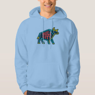 Sudadera Toro Neon Bull de la ciudad de Bull - Durham moder