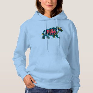 Sudadera Toro Neon Bull de la ciudad de Bull - Durham moder