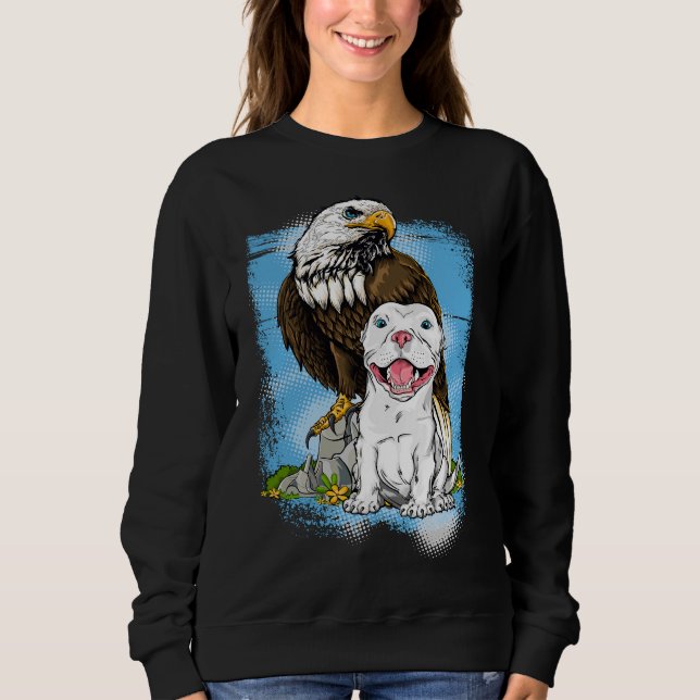 Sudadera Toros de pozo americanos y águila calva (Anverso)