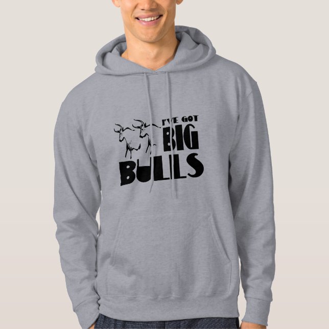 Sudadera Toros grandes - granjero divertido (Anverso)