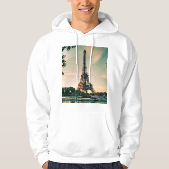 Sudadera Torre Eiffel arrojar almohada (Anverso)